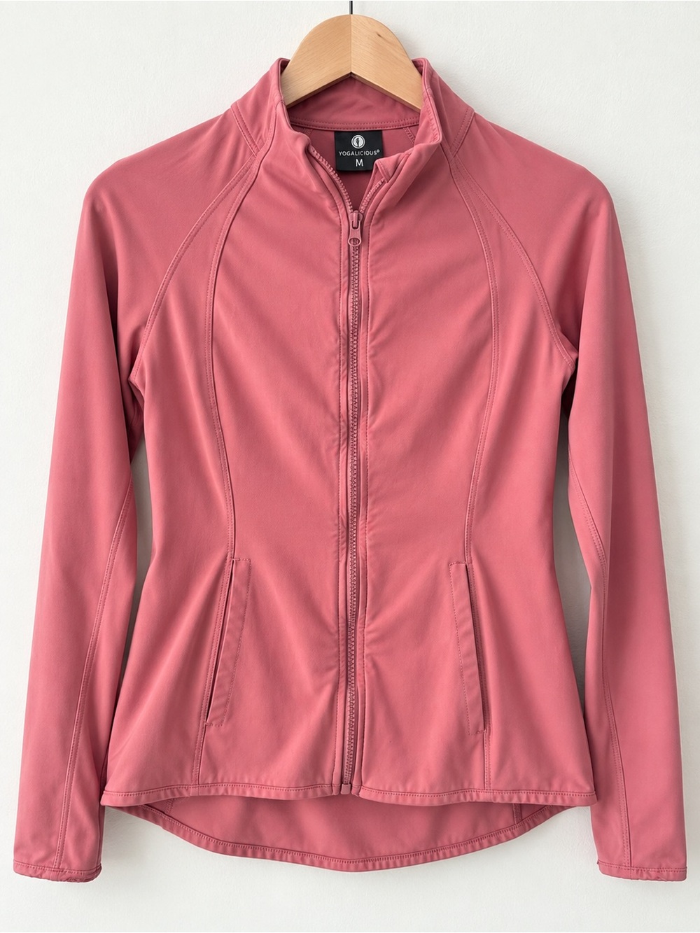 Yogalicious Pink Full Zip Athletic Jacket Size M